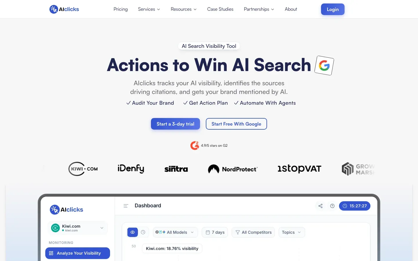 aiclicks.io homepage