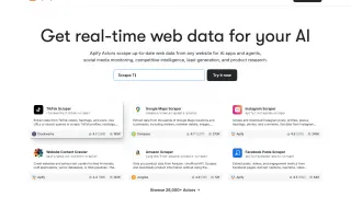 Apify homepage