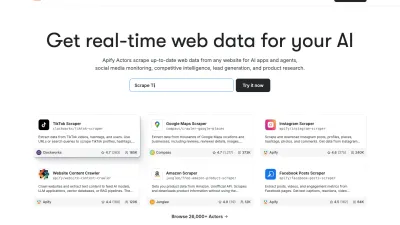 Apify homepage