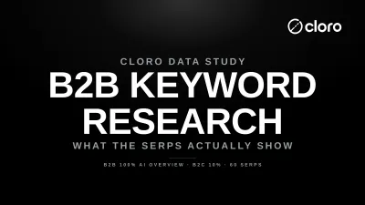 B2B keyword research SERP feature study cover