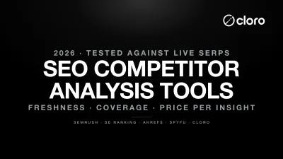SEO competitor analysis tools compared against live SERP data — freshness, coverage, and price per insight