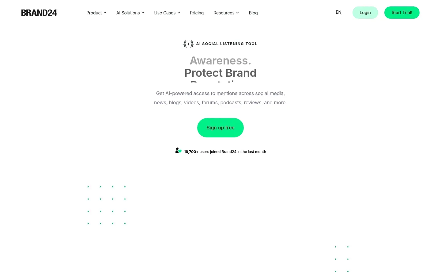 Brand24 homepage screenshot