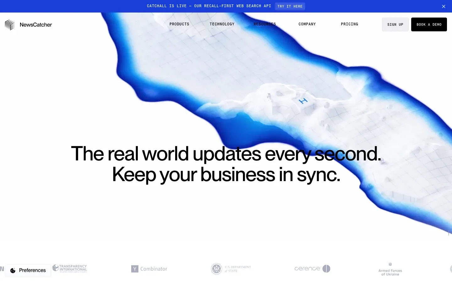 CatchAll homepage