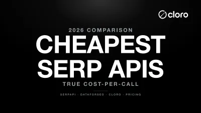 SERP API pricing comparison chart