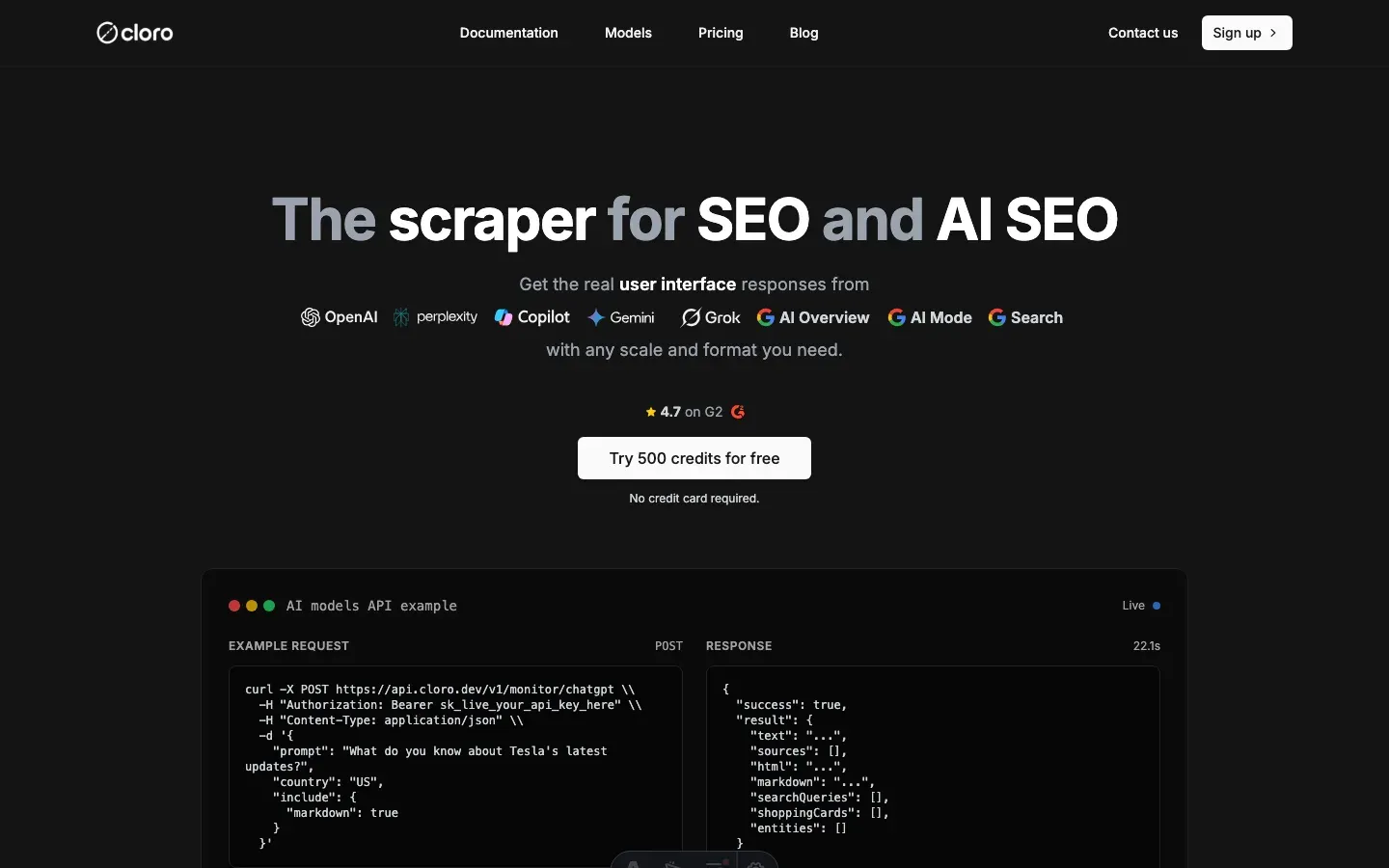 cloro homepage