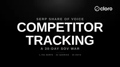 Competitor SEO tracking share-of-voice monitor — which domains own the top 10 across a tracked keyword set