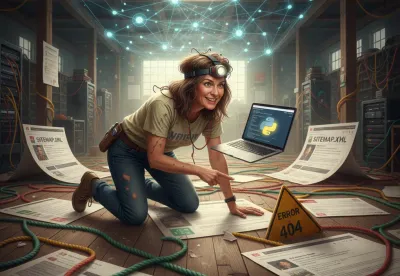 Network graph showing URL discovery on a domain