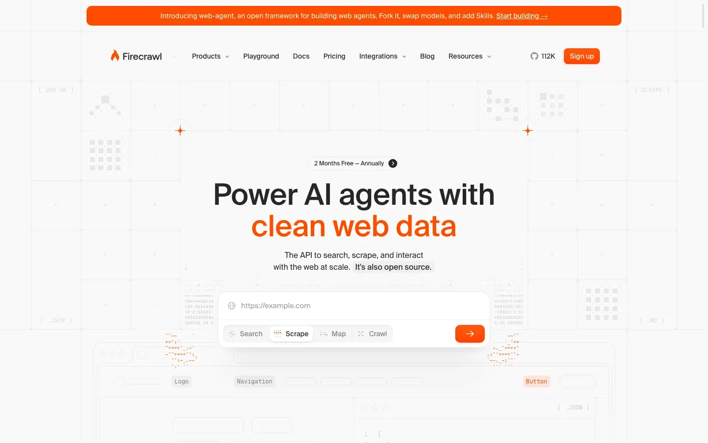 Firecrawl homepage