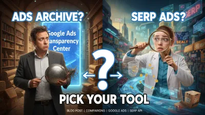 Google Ads Transparency Center vs SERP sponsored ads comparison