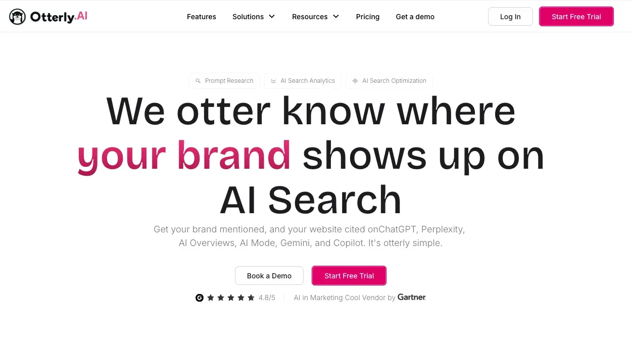 OtterlyAI homepage
