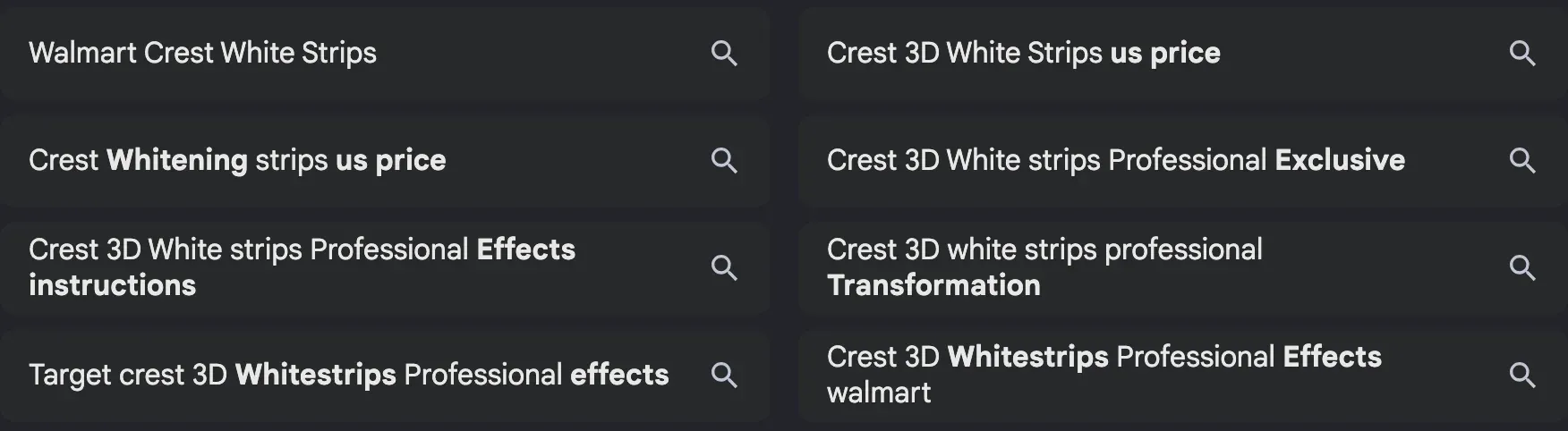 People Also Search For tile grid with 8 alternative queries beneath an organic result