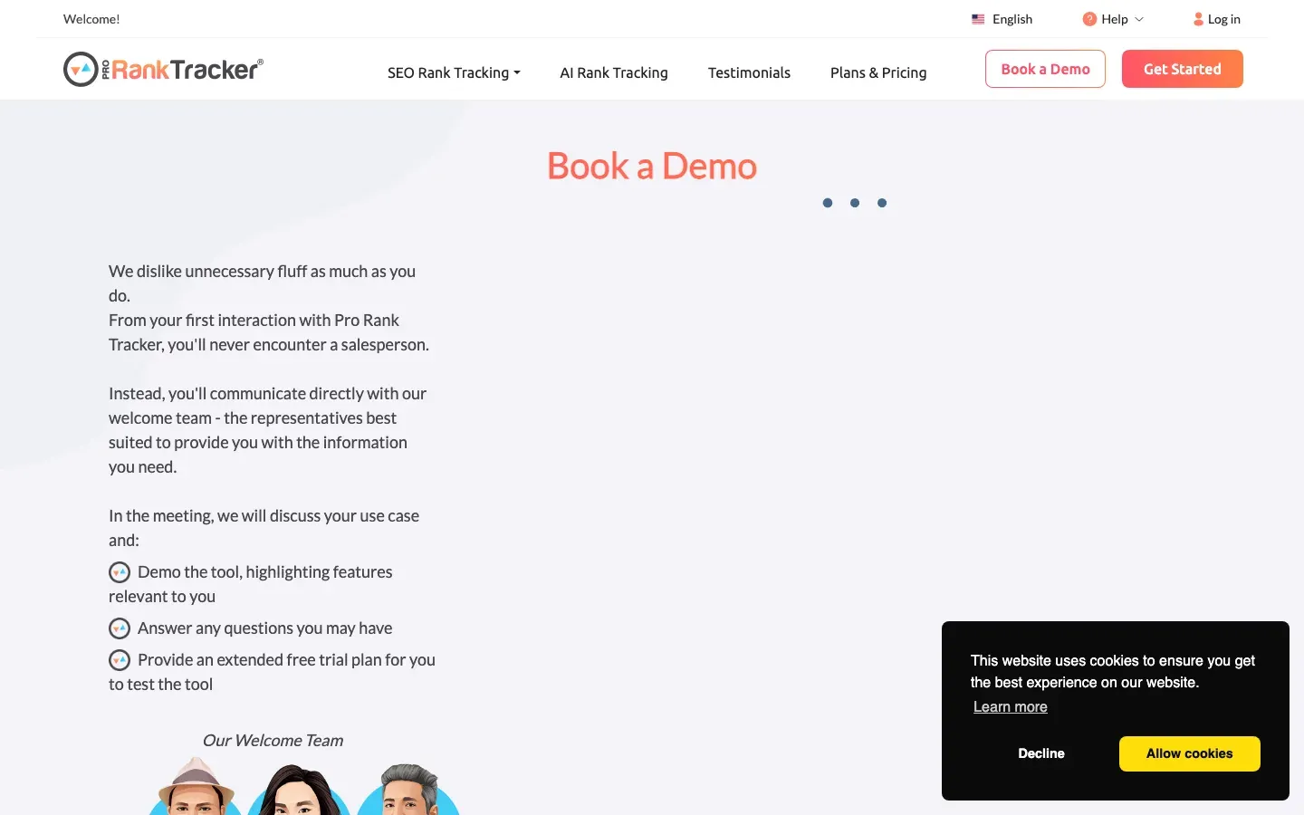 ProRankTracker homepage