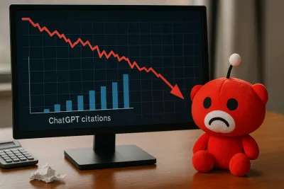 Reddit stock drops as ChatGPT citations plummet