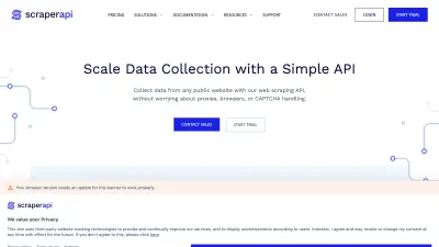 ScraperAPI homepage