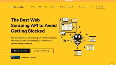 ScrapingBee homepage
