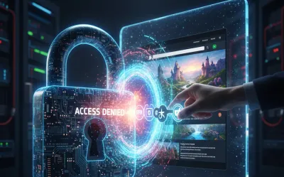 Digital lock being bypassed to access a website