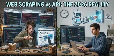 Web scraping vs API decision diagram